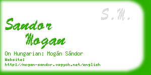 sandor mogan business card