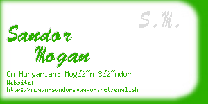 sandor mogan business card